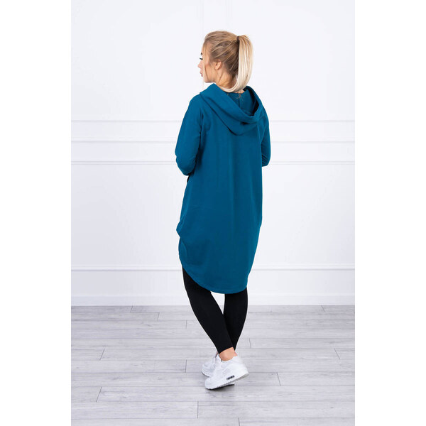 K-Fashion Mikina s dlhým chrbtom a kapucňou Marine 44560157