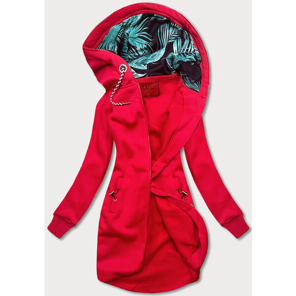 LHD Dlhá červená dámska mikina (AMG-855B) 65448814