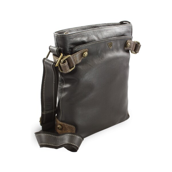 Arwel Čierna kožená zipsová kabelka 212-5713-60 66065277