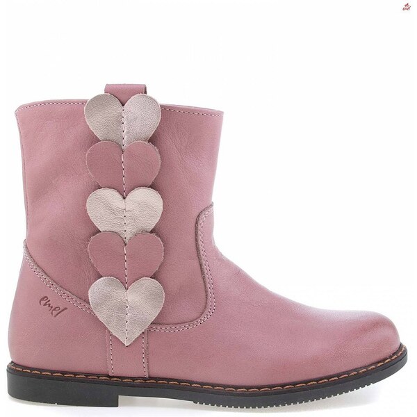 Čižmy Emel EY2692-4 s membránou Te-Por - Ružová s aplikáciou srdiečko 46771579