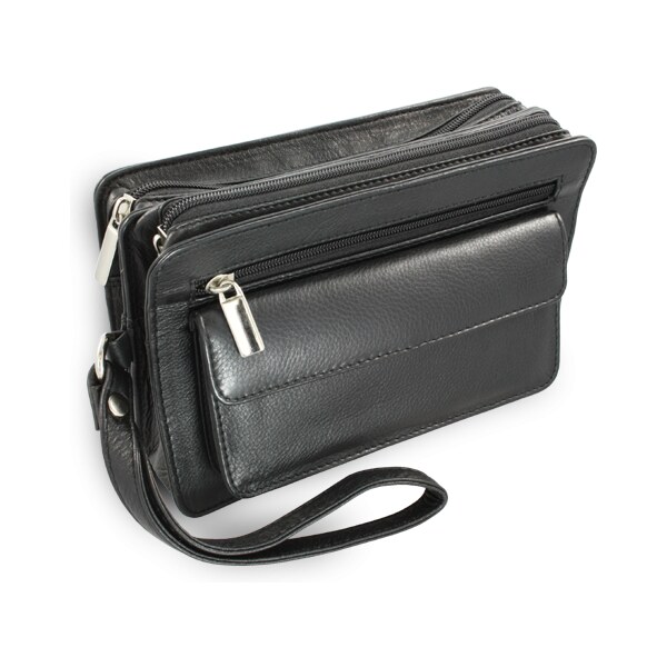 Arwel Čierna kožená dvojzipsová etue 611-1080-60 36559908