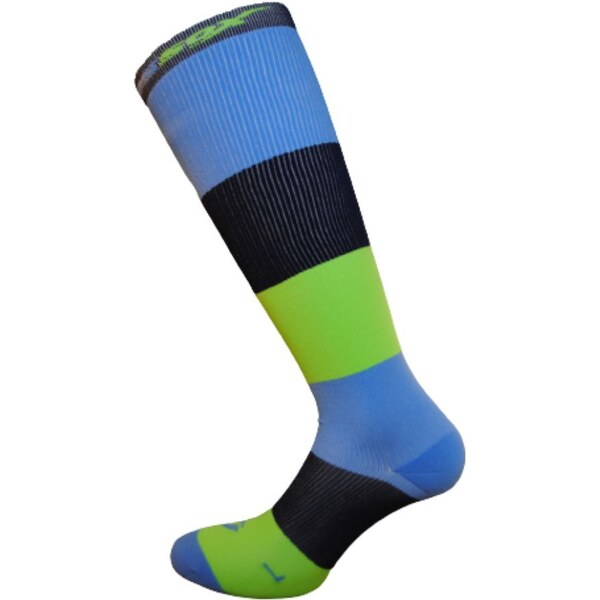 X-TRIPLE farebné kompresný podkolienky COMPRESSOX Tm. modrá / Modrá / 36289572