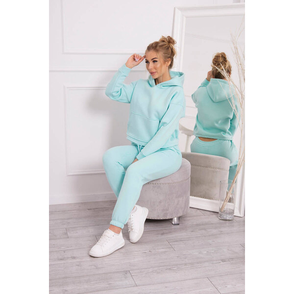 MladaModa Zateplená tepláková súprava s mikinou so zaväzovaním dole 35228867