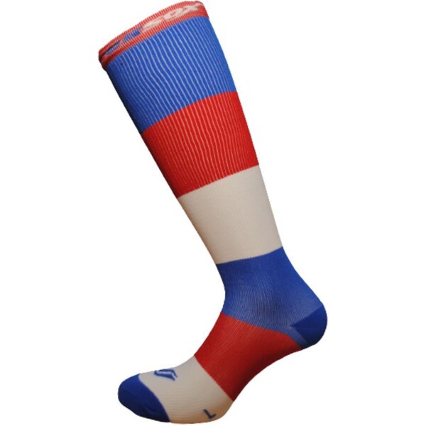 X-TRIPLE farebné kompresný podkolienky COMPRESSOX Červená / Modrá / 36289569