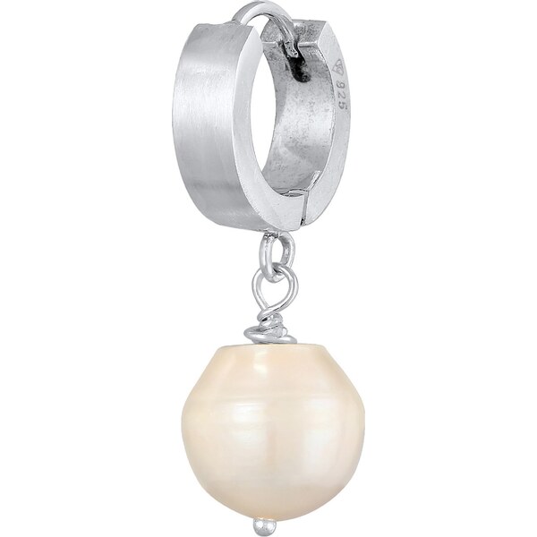 KUZZOI Náušnice strieborná / perlovo biela 54230697