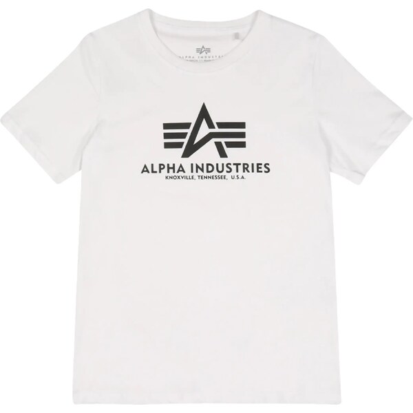 ALPHA INDUSTRIES Tričko čierna / šedobiela 49675797