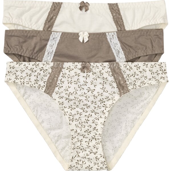 bonprix Nohavičky s bavlnou (3 ks), farba hnedá 44741436