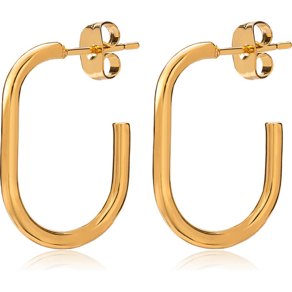 Troli Nadčasové pozlátené oválne náušnice 66589544