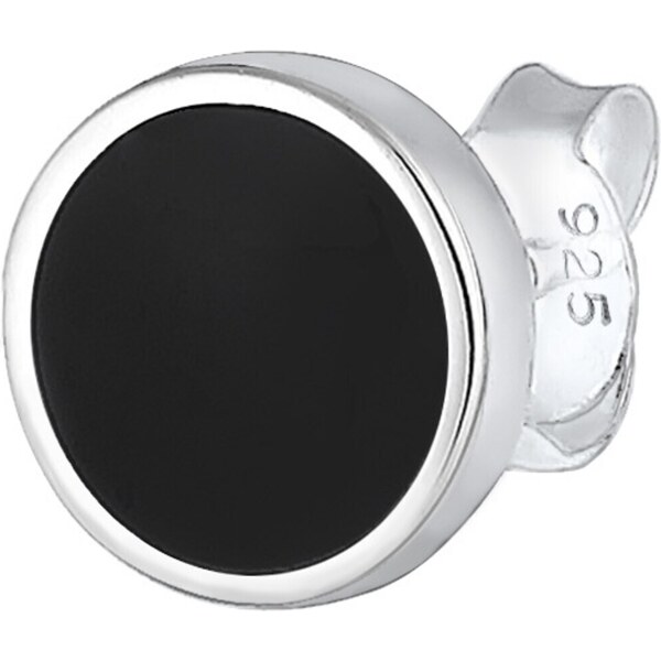 KUZZOI Náušnice čierna / strieborná 54976477