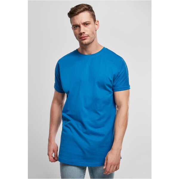 Urban Classics Long Shaped Turnup Sports Blue T-Shirt 50664804