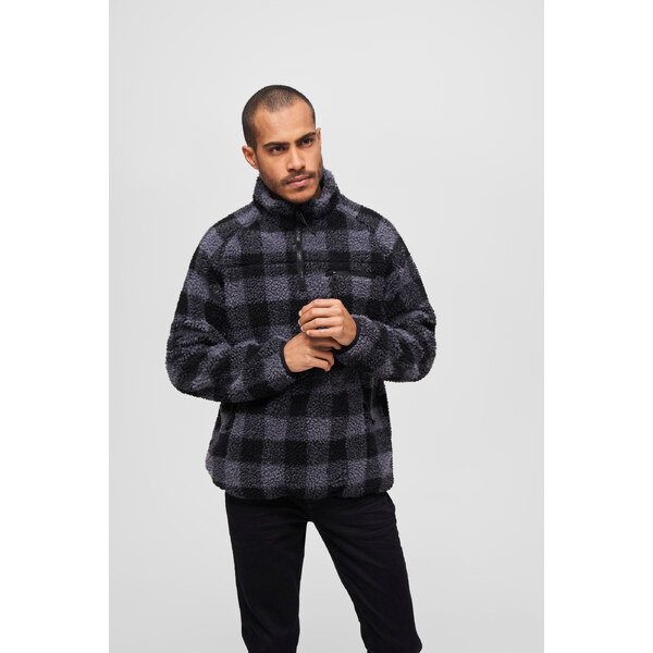 Brandit Teddyfleece Troyer black/grey 50687461