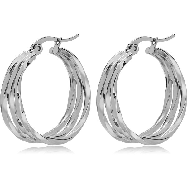 Troli Nadčasové oceľové náušnice kruhy STO3696 66578188