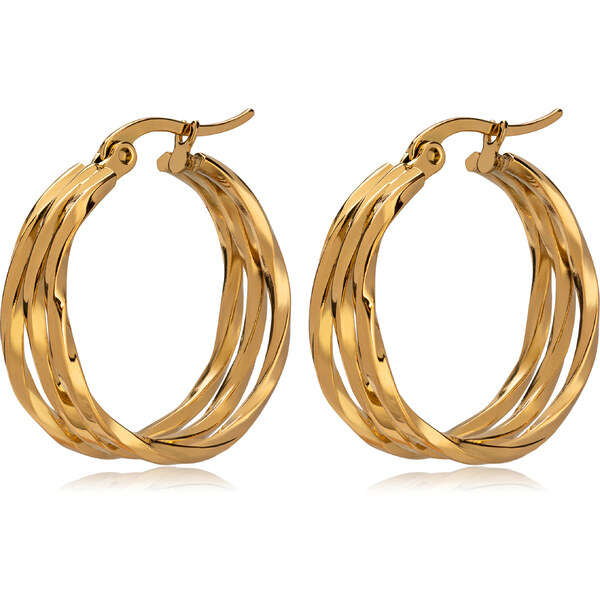 Troli Nadčasové pozlátené náušnice kruhy sTO3697 66591441