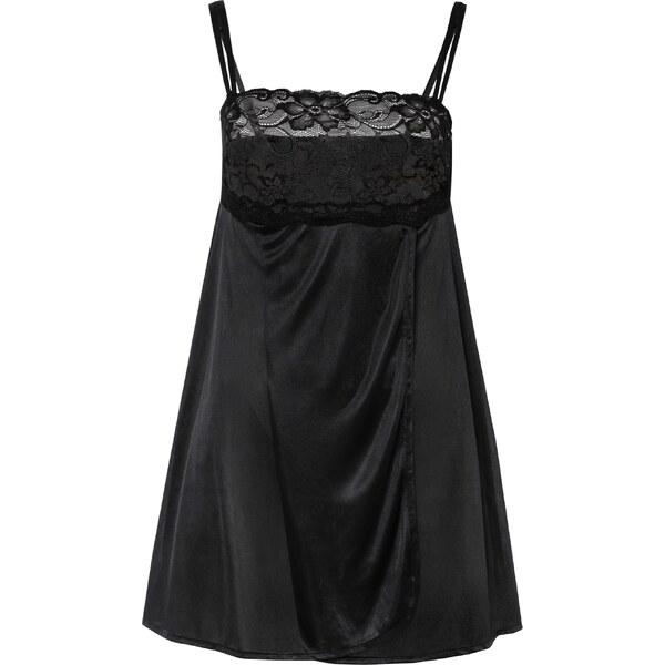 bonprix Negližé s lesklým efektom, farba čierna 46547433