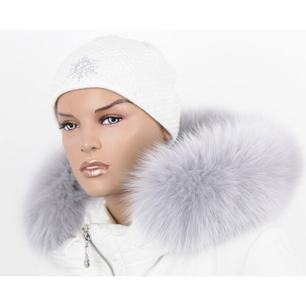 Sikora Kožušinový lem na kapucňu - líška zafír L 14/26 (65 cm) 63064483