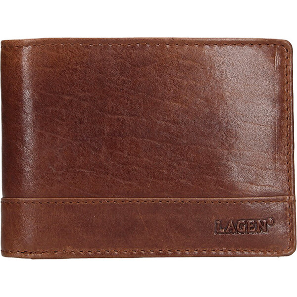 Lagen Pánska kožená peňaženka LM-264665/T tan RFID 35335770