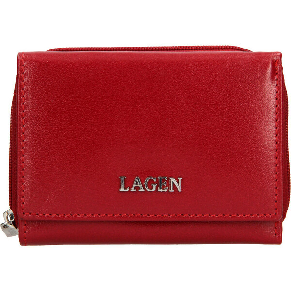Lagen Dámska kožená peňaženka 250453 červená 35335808