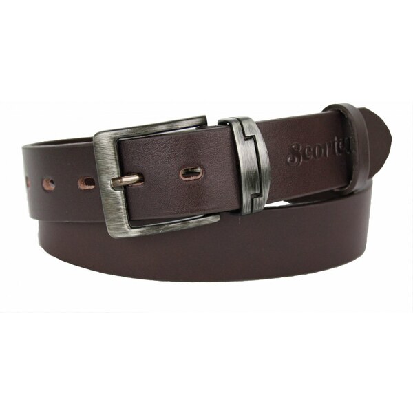 Scorteus Pánsky kožený opasok Scorteus SC-GR-15/2 tm. hnedý 37588854
