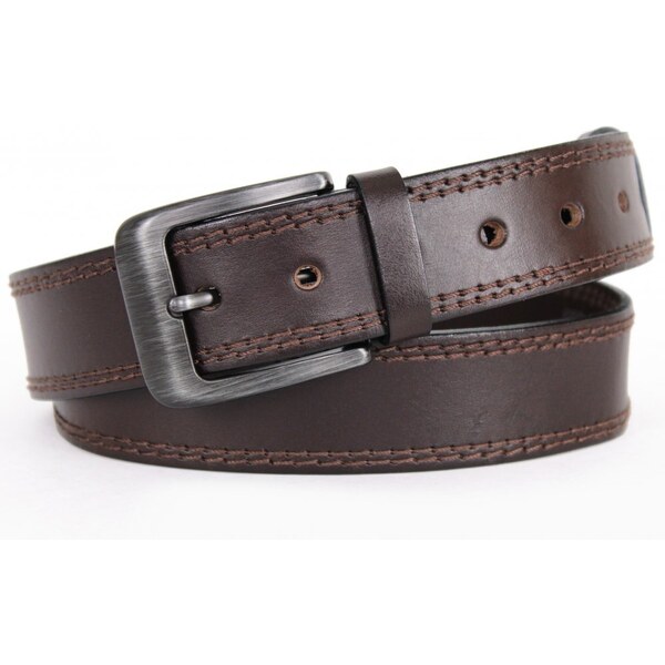 Scorteus Pánsky kožený opasok SC 20507/2 tm. hnedý 37588858