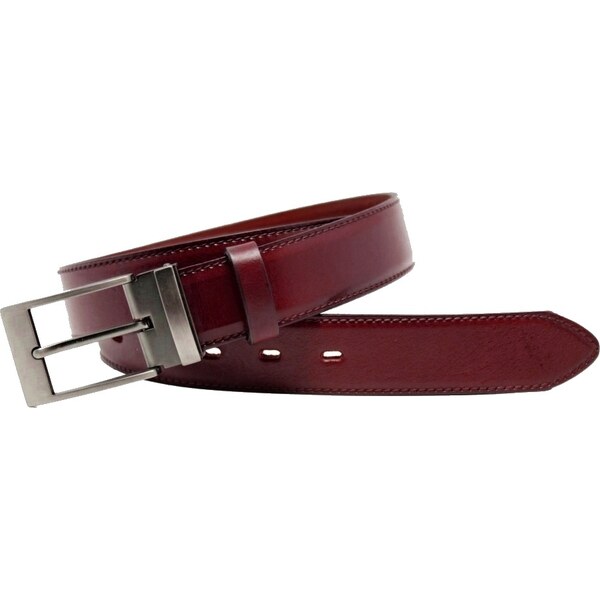 Penny Belts Pánsky kožený opasok 235-020-19 bordó 37573676