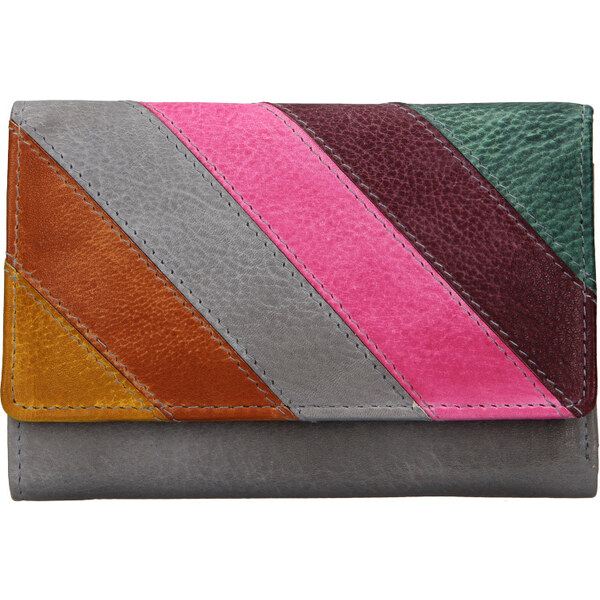 Lagen Dámska kožená peňaženka 2864-77/D siva/multi 35335918