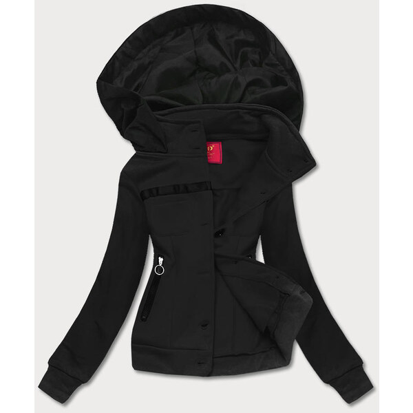 LHD Čierna dámska krátka mikina na zips (AMG-63) 64913580