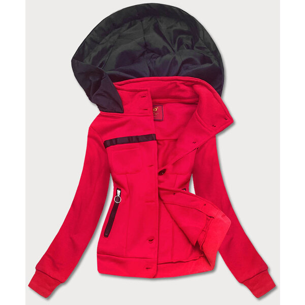 LHD Krátka červená dámska rozopínacia mikina (AMG-63) 35675930