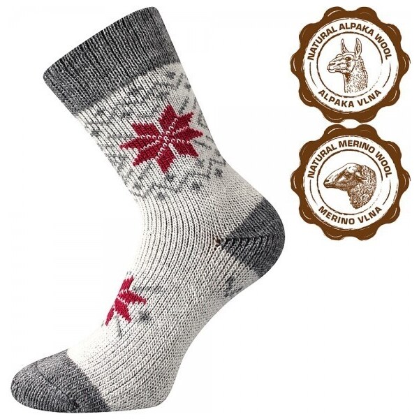 ALTA vlnené extra hrejivé ponožky so striebrom VoXX Sv. sivá / Ružová 36289582