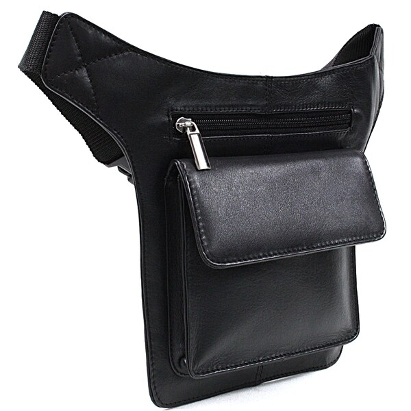 Arwel Čierna kožená ľadvinka 611-6115-60 36559938