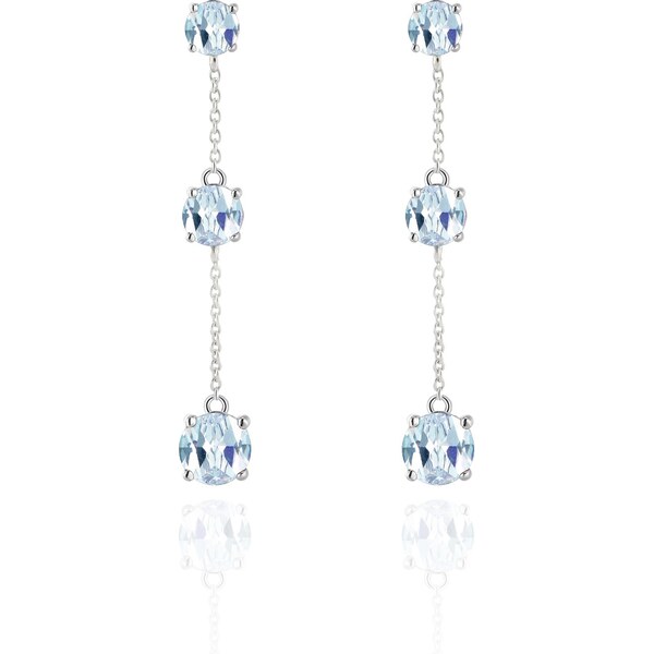 Beneto Exclusive Elegantné strieborné náušnice s topazmi TOPAGUP2718 66593251