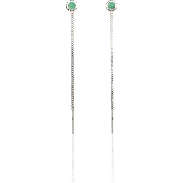 Beneto Exclusive Elegantné strieborné náušnice so smaragdmi 66582817