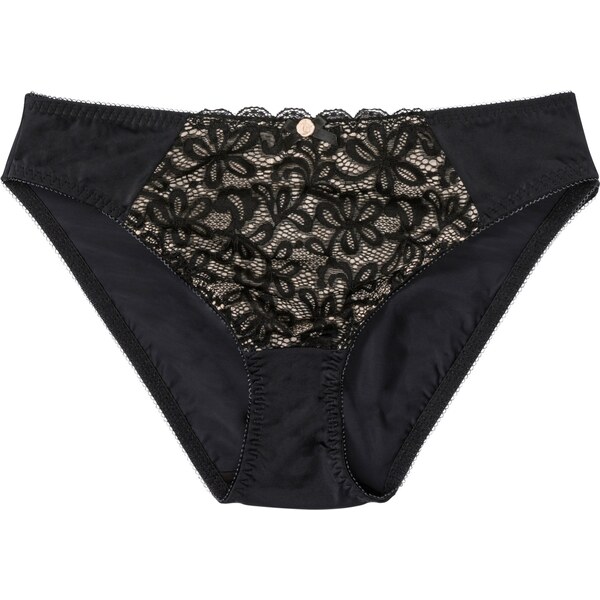 bonprix Nohavičky s jemnou čipkou, farba čierna 44742241