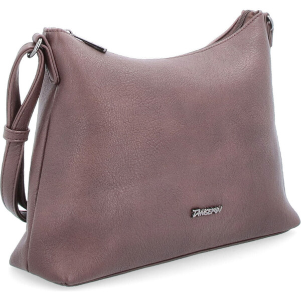 Kabelka zo syntetickej kože crossbody Tangerin hnedá 8029 TH 64019731