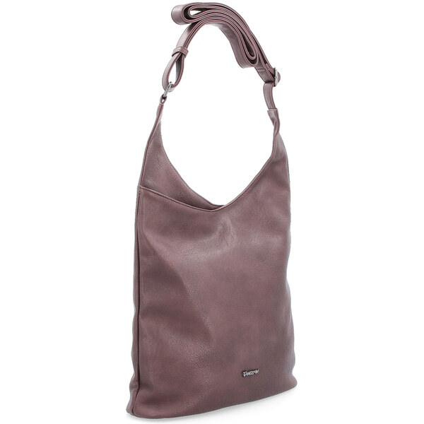 Kabelka zo syntetickej kože crossbody Tangerin hnedá 8031 TH 64019730