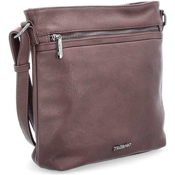 Kabelka zo syntetickej kože crossbody Tangerin hnedá 8022 TH 64019735