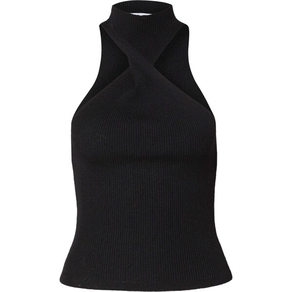 Warehouse Vyšívaný top čierna 54236461