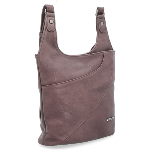 Kabelka zo syntetickej kože crossbody Tangerin hnedá 8026 TH 64019733