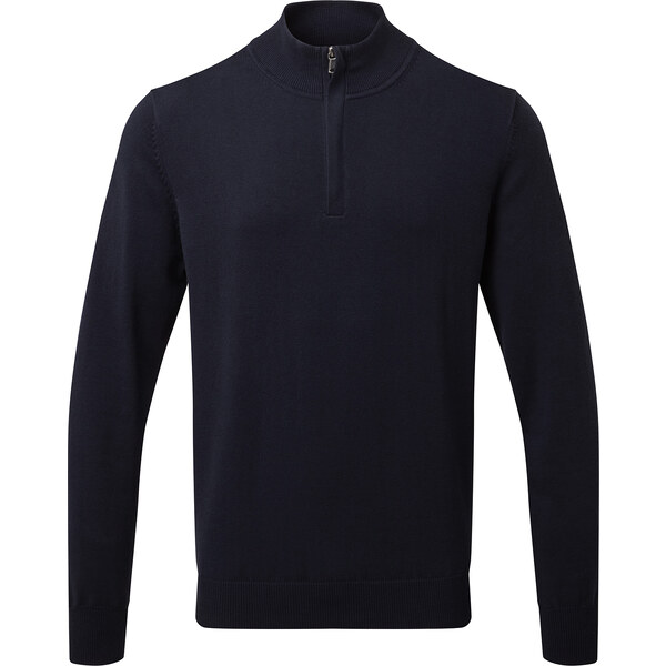 ASQUITH&FOX Pánsky elastický sveter zo zmesi bavlny 1/4 na zips 62677104