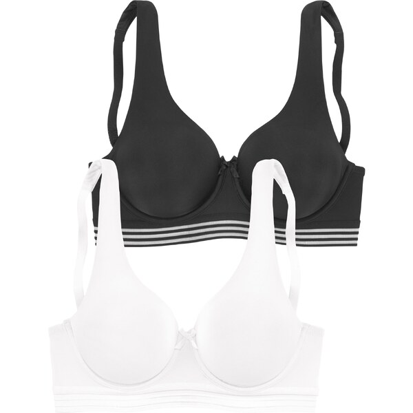 NUANCE Podprsenka čierna / biela 54236519