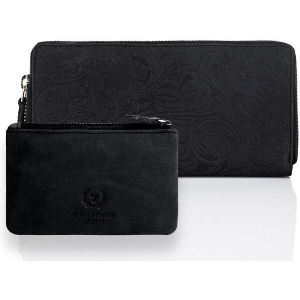 Paolo Peruzzi Dámska súprava peňaženka + puzdro ZUP-38-BL | čierna T 47295186