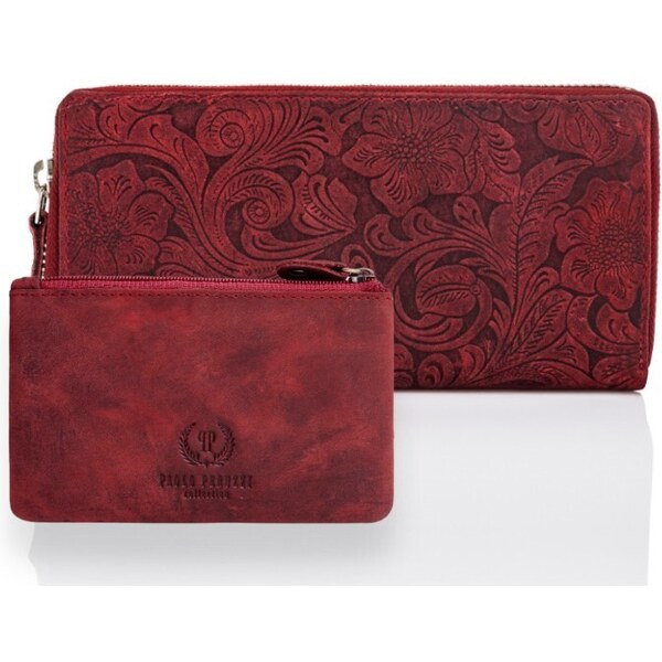 PAOLO PERUZZI Dámska peňaženka + puzdro ZUP-38-RD | červená ZUP-38-RD 35438594