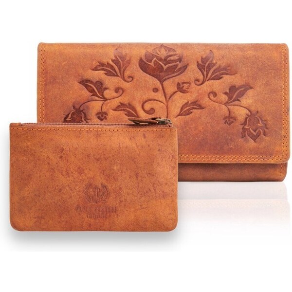 PAOLO PERUZZI Dámska peňaženka + puzdro ZUP-37-OR | oranžová ZUP-37-OR 35438589