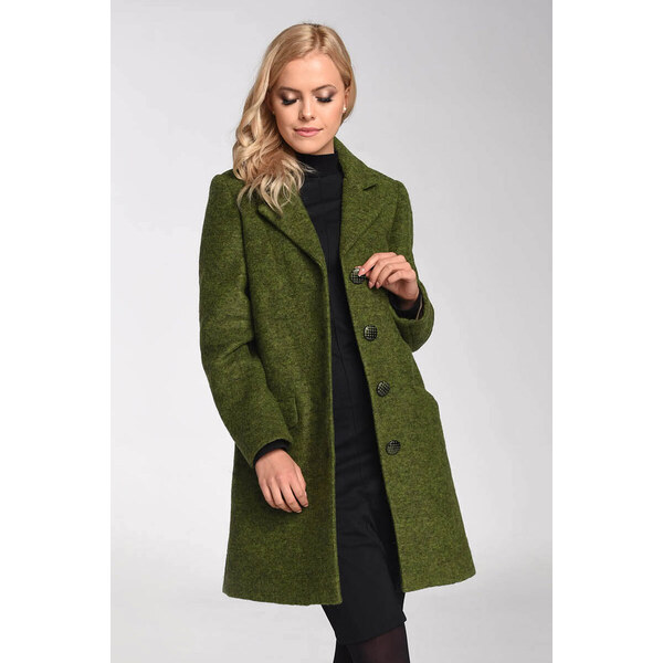 Glara Dámsky rovný vlnený kabát 35597331