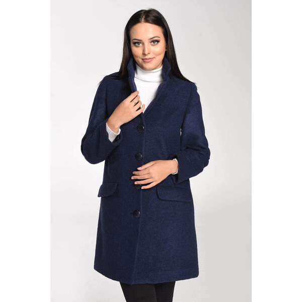 Glara Dámsky rovný vlnený kabát 35597332