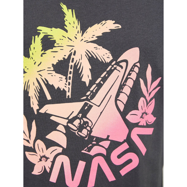 Šedé dievčenské tričko s potlačou GAP Nasa 50532545