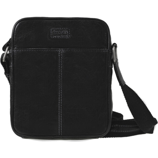 SEGALI Pánska kožená crossbody taška 7018 Black 66592802