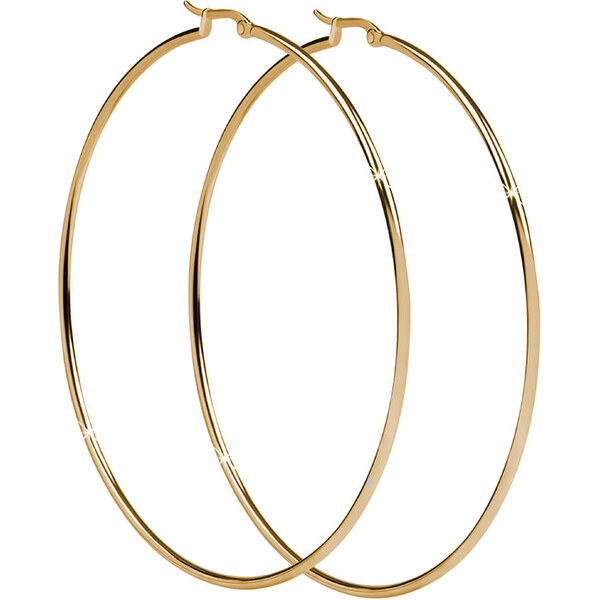 Troli Nadčasové pozlátené náušnice kruhy 6 cm 66580614