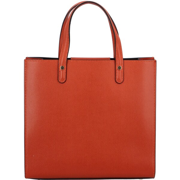 Delami Vera Pelle Dámska kožená kabelka do ruky tehlovo červená - 43102006