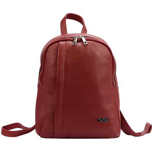 Kožený bordový dámsky módny batôžtek MiaMore 35570495