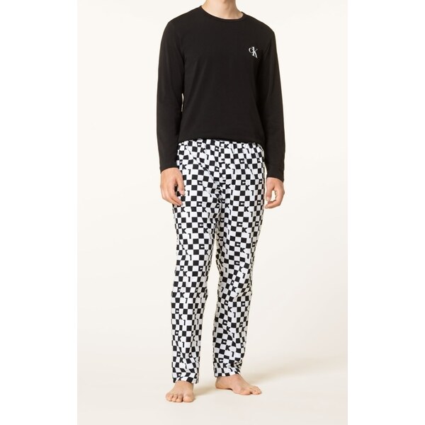 Pánske pyžamo NM2019E 6OE čierna / biela - Calvin Klein 35677496